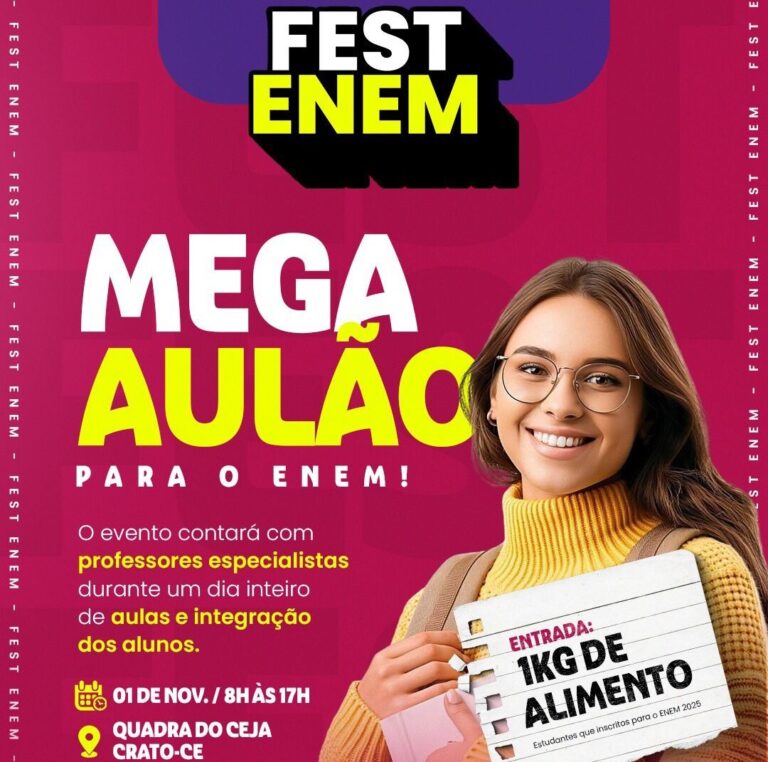 CÂMARA DO CRATO PROMOVE MEGA AULÃO PREPARATÓRIO PARA O ENEM 2025