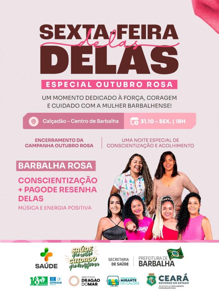 YEEESSS!!! BARBALHA VAI SEXTAR FESTIVAMENTE NO DIA DE HOJE: DESPEDIDA DO OUTUBRO ROSA
