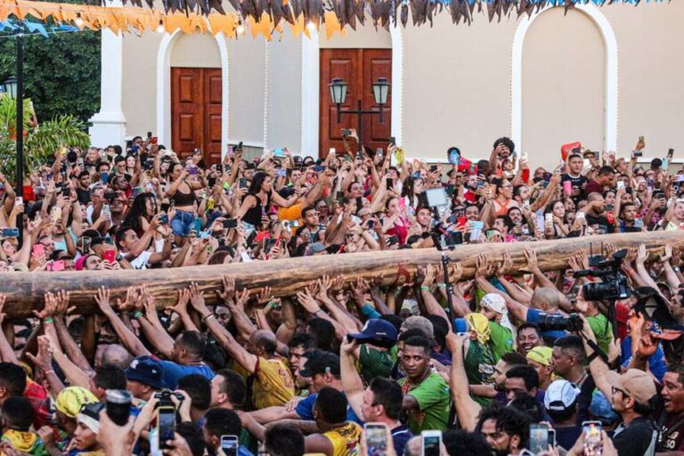PARQUE DA CIDADE RECEBE MEGA ESTRUTURA PARA A FESTA DO PAU DA BANDEIRA