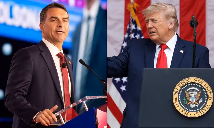 O PREÇO POLÍTICO DA APOSTA DE FLÁVIO BOLSONARO EM TRUMP PODE SER ALTO DEMAIS