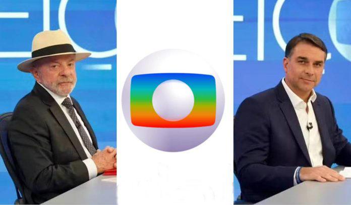 FLÁVIO BOLSONARO AMARELA E AMEAÇA NÃO IR AO DEBATE DA GLOBO CONTRA LULA